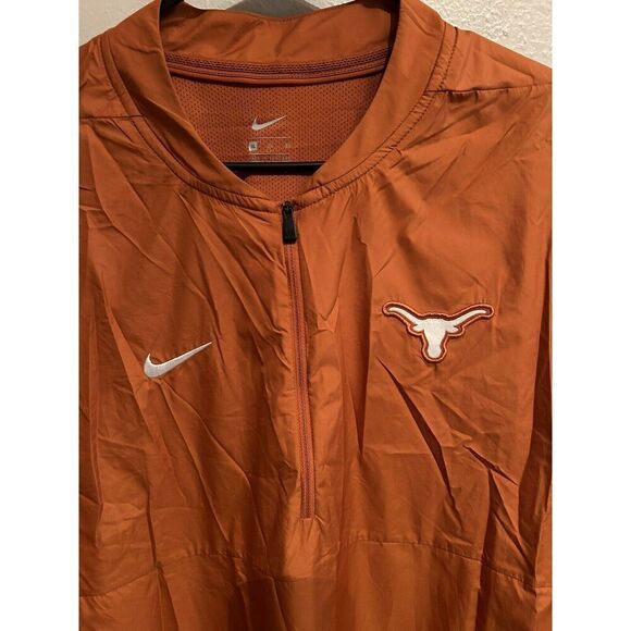Texas Longhorns Nike Men’s XL Orange Vented Windbreaker 1/4 Zip Pullover - Picture 2 of 10
